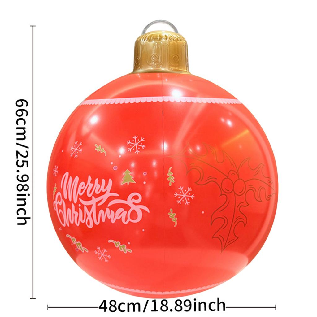 Inflatable Christmas Ball Weather Resistant Christmas Balloon Holiday Ornament for Outdoor Indoor Holiday Yard Lawn Porch Decor