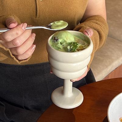 Kreativer Keramikkelch Restaurant Haushalt Kaffeetasse Wasserbecher Nachmittagstee Tasse Joghurt Eis Eisbecher Puddingbecher