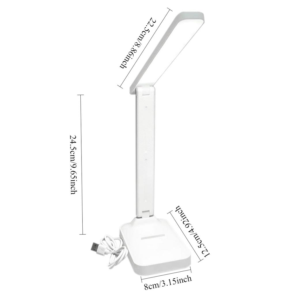 Foldable LED Desk Lamp, Rechargeable Touch Control 3 Dimmable Levels, Eye-Caring Book Reading Light for Bedroom Office Study