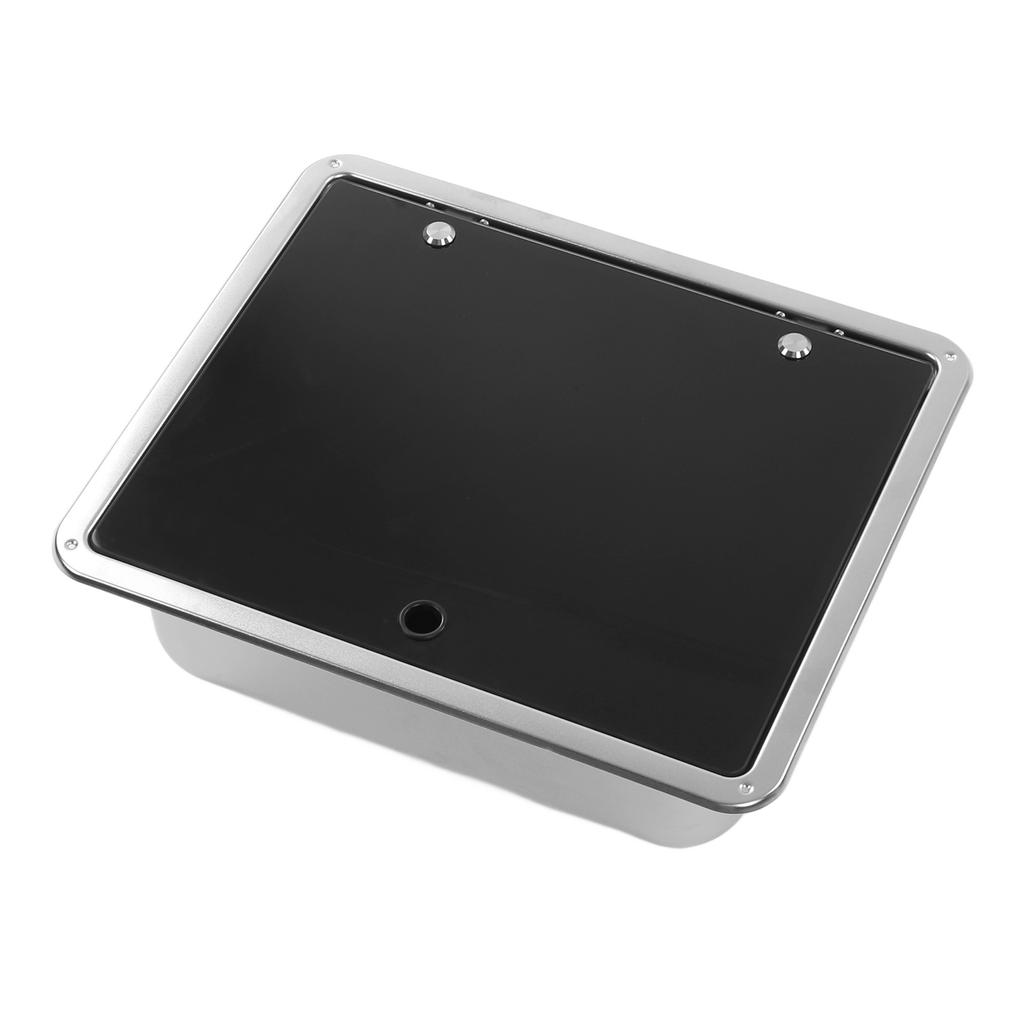 Kitchen Sink 304 Stainless Steel Flat Smooth Surface Easy Clean Square Water Sink for RV Yacht Bathr