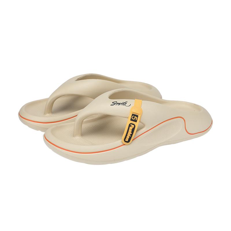 

Модные белые женские тапочки на толстой платформе, мужские шлепанцы из ЭВА, летние шлепки с клипсой, нескользящие пляжные сандалии, удобные тапочки с мягкой подошвой 38-39 бежевый