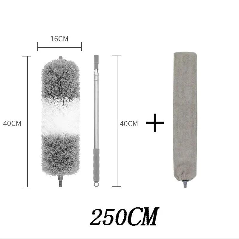 Extendable Microfiber Duster with Stainless Steel Long Pole Telescopic Gap Cleaning Brush for Ceiling Fan