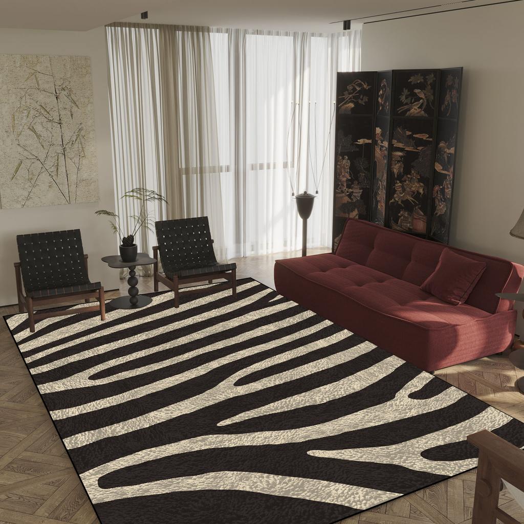 Fashion Leopard Print Decorative Rug for Living Room Luxury Soft Flannel Bedroom Carpet Nordic Animal Print Sofa Side Floor Mats