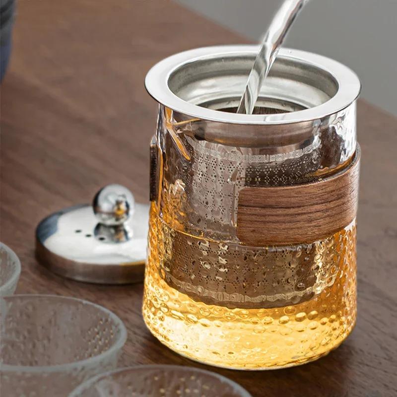 Portable Travel Tea Set High Temperature Resistant Glass Tea Cup Set New Hot Travel Essential Accessories Teaware Sets