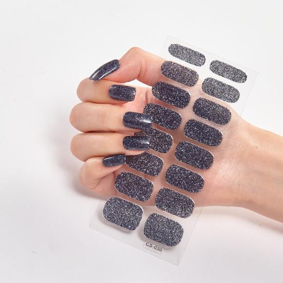 1 Set Gel Nail Strips Full Wrap Stickers Self Adhesive Art Decals Easy Removal Nail Stickers for Strengthening Nails