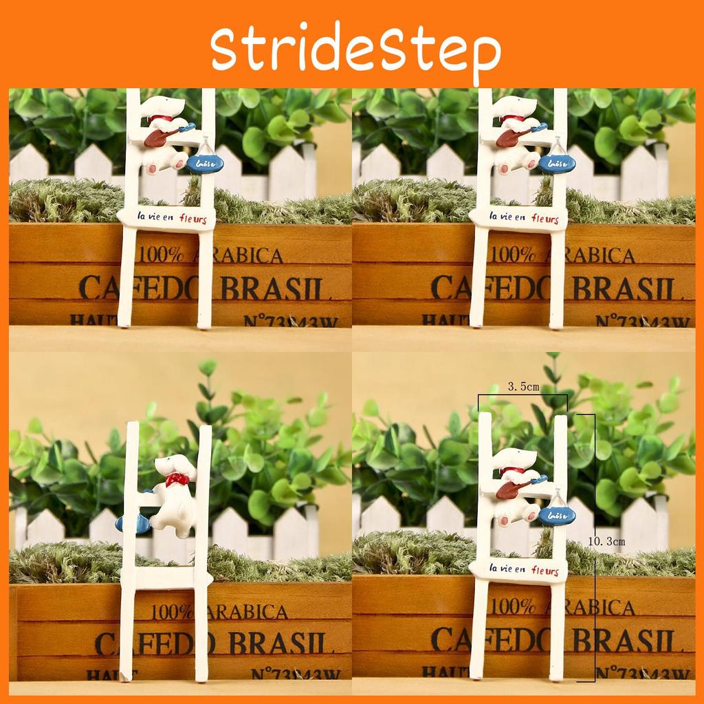 Creative Staircase Climbing Puppy Scene Mini Model Ornament For Indoor Decor