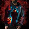Pumpkin Ghost Man 3D Printed Hoodie Hoodie Departure Hoodie Red and Blue Long Sleeve Hoodie
