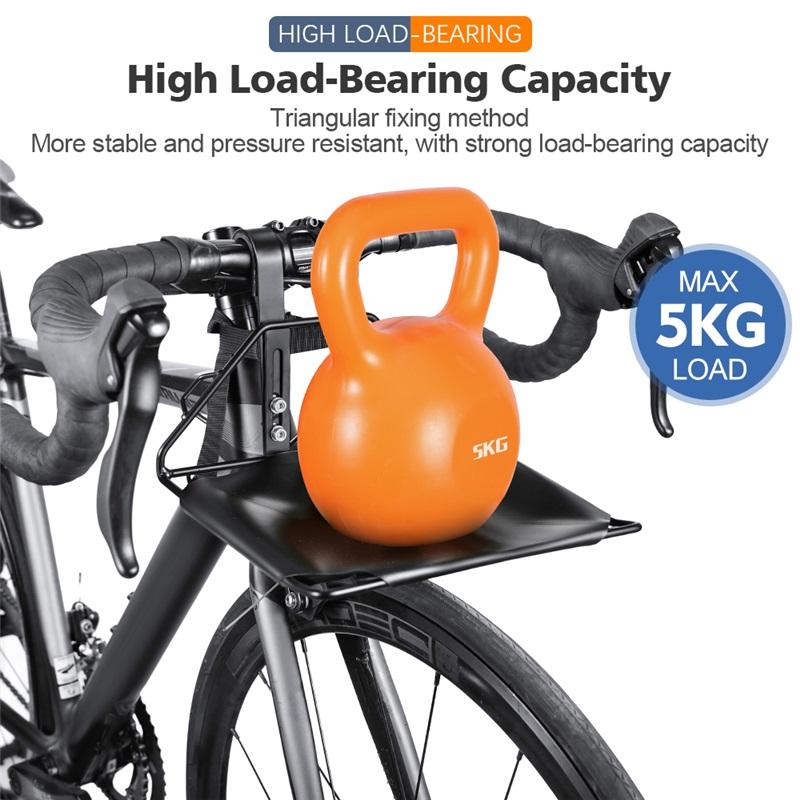 NEWBOLER Fiets Voorrek Drager Fietstassen Tas Bagagerek Beugel Kofferbak MTB Fiets Fietsrek 5kg Laadvermogen