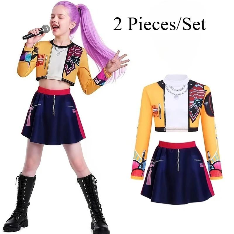 Rumi Cosplay K-Pop Warrior Costume Set Star Girls Group Children Role-Playing Clothing Christmas Carnival Halloween Costume Suit