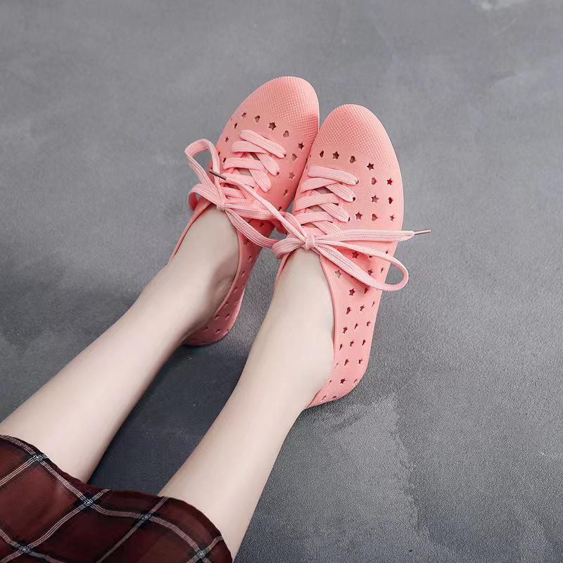 Yuzhihao Women s Lace-up Summer Hollow Sandals - Flat, Pointed Toe, Casual Wear.