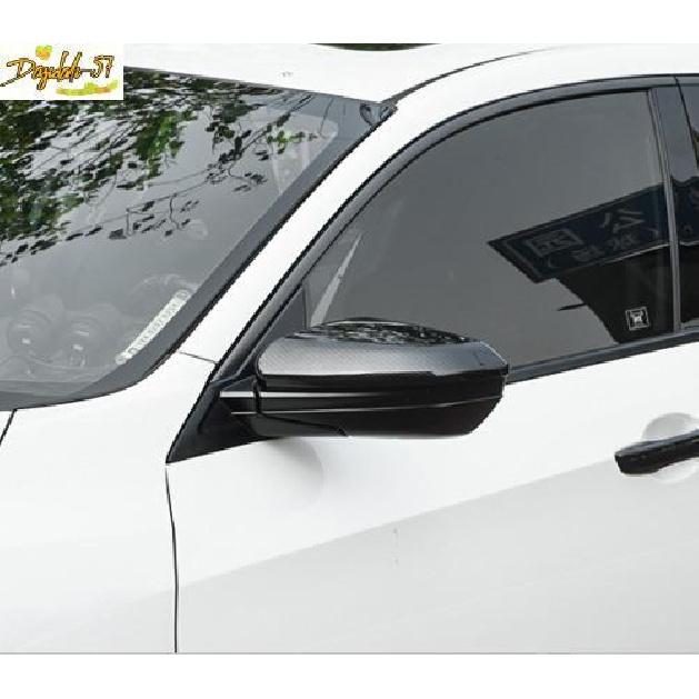 For 2016-20 Honda Civic 10th Gen Carbon Fiber Look Side Mirror Cover Cover Trim
