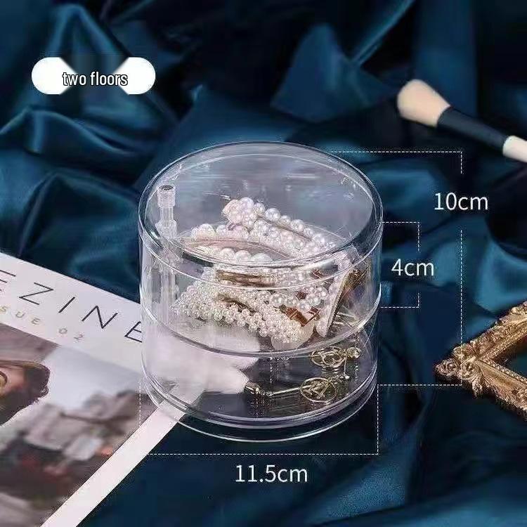 Transparent Multi-Layer Rotating Jewelry & Makeup Storage Organizer