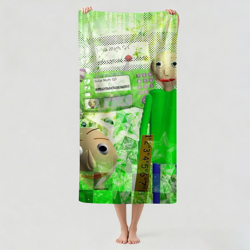 Game B-Baldi funny meme Towel Drying Bath Towel Applicable To Light Swimming Camping Yoga Beach Out