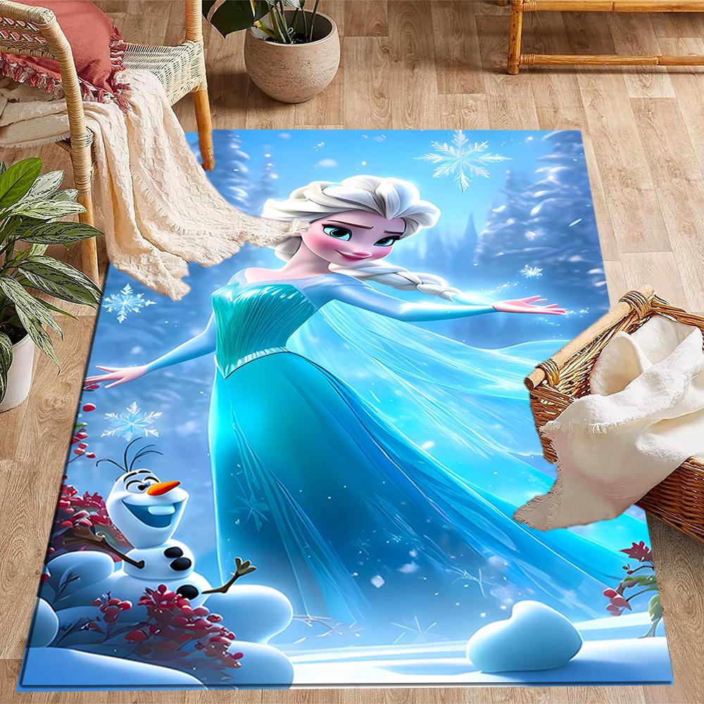 Elsa's Magical Ice Garden Floor Mat Perfect for Balcony Dormitory Entryway Game Room Antislip Carpet Office home decor