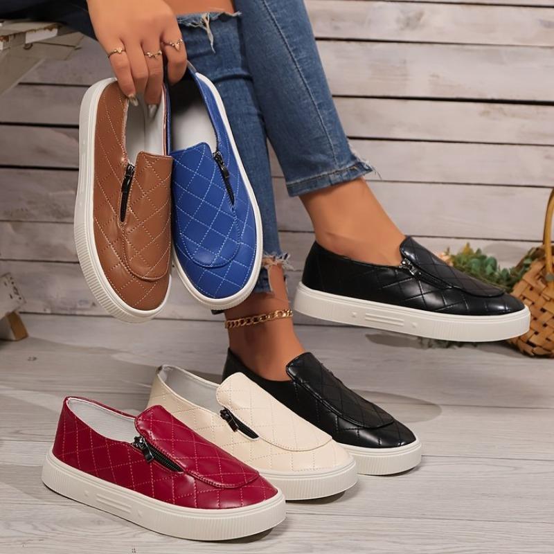 Large size casual single shoes women's spring and autumn new sleeve flat bottom casual single shoes women
