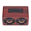 Speaker Portable Red Dual Speakers Voice Call Usb Charging Wooden Speaker Subwoofer