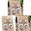 Natural Quartz Crystal Pendant Earrings With Geometric Design For Fashion Ol Style
