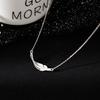 Feather Necklace, Girlfriend Valentine'S Day Gift, Pendant, Exquisite Feeling, Sparkling Diamonds, Soft And Smart Feathers, You Meet Collarbone Chain