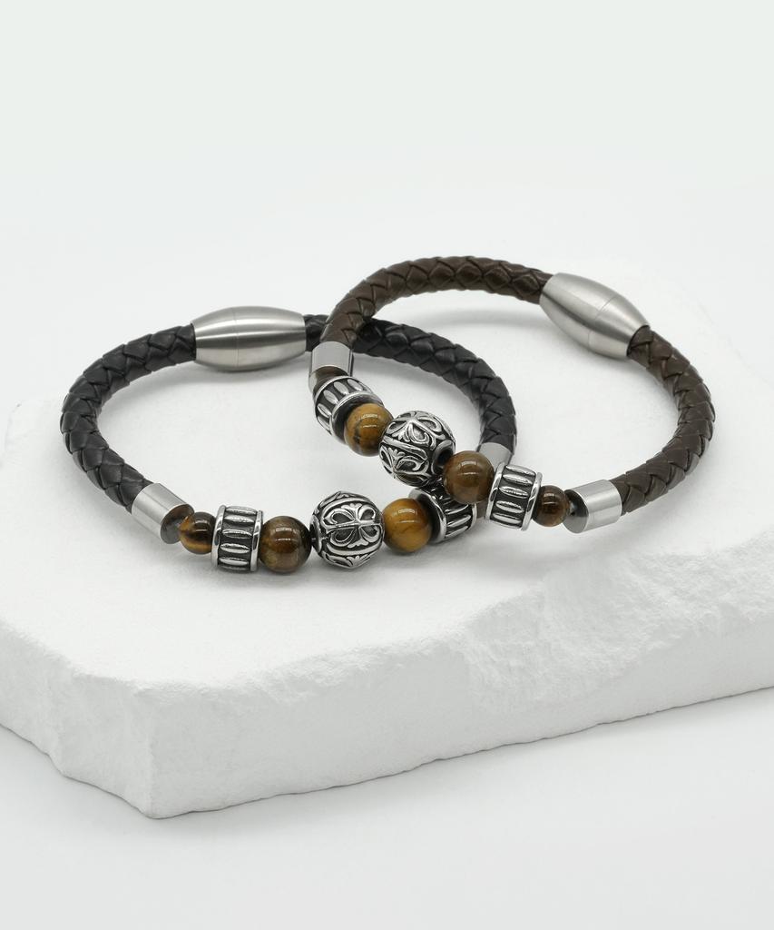 Iamj Vintage Totem Leather Bracelet (2 Colors)