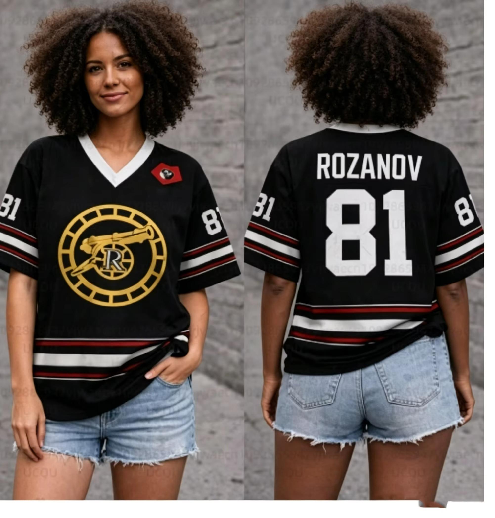 2026 Neues Herren Damen Beheiztes Rivalry Hockeytrikot Kurzarm-T-Shirt Rozanov HOLLANDER Kurzarm-T-Shirt Oberteile 6XL brown