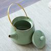 Ge kiln beam pot, one pot of four cups tea set, travel tea set, square bag, portable tea set, Mid-Autumn Festival gifts
