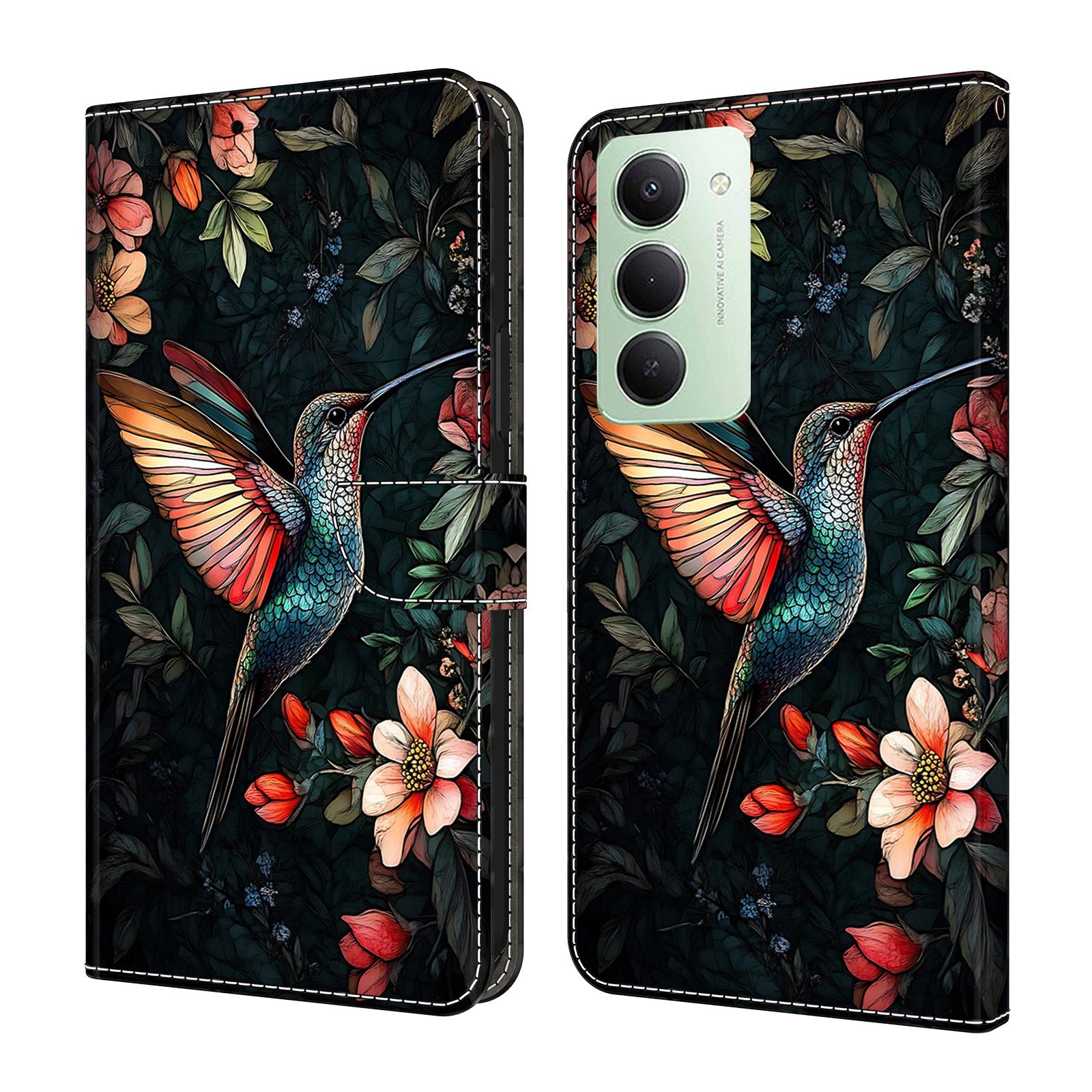 

Для Xiaomi Redmi 15 4G (Європа) (171мм) Шкіряний чохол з друком візерунка Гаманець Підставка Відкидна кришка для телефону
