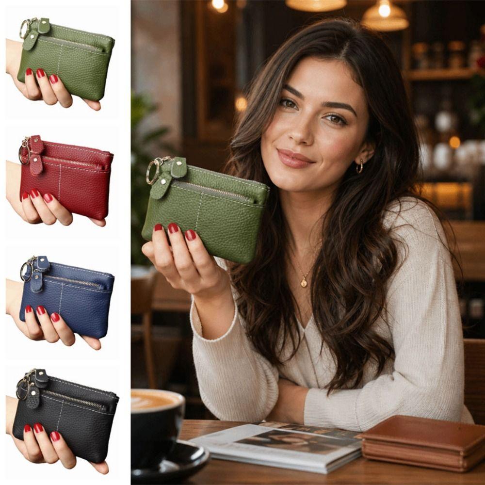 Vintage Mini Coin Purse Multi-Card Slot Card Storage Pouch Fashion Women's Keychain Wallet Outdoor