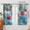 2pcs,2D Plane Printing Light Filtering Curtains Christmas Ornaments Festive Holiday Winter (2) Versatile Durable Polyester