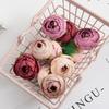 10/100PCS Silk Tea Roses Bud Artificial Flowers Diy Gifts Candy Box Christmas Decorations Home Garden Wedding Holiday Supplies