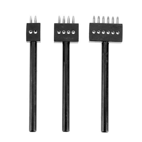 6mm Pitch 2 4 6 Prong DIY Runde Punch Loch Leder Handwerk Nähen Stanzwerkzeug