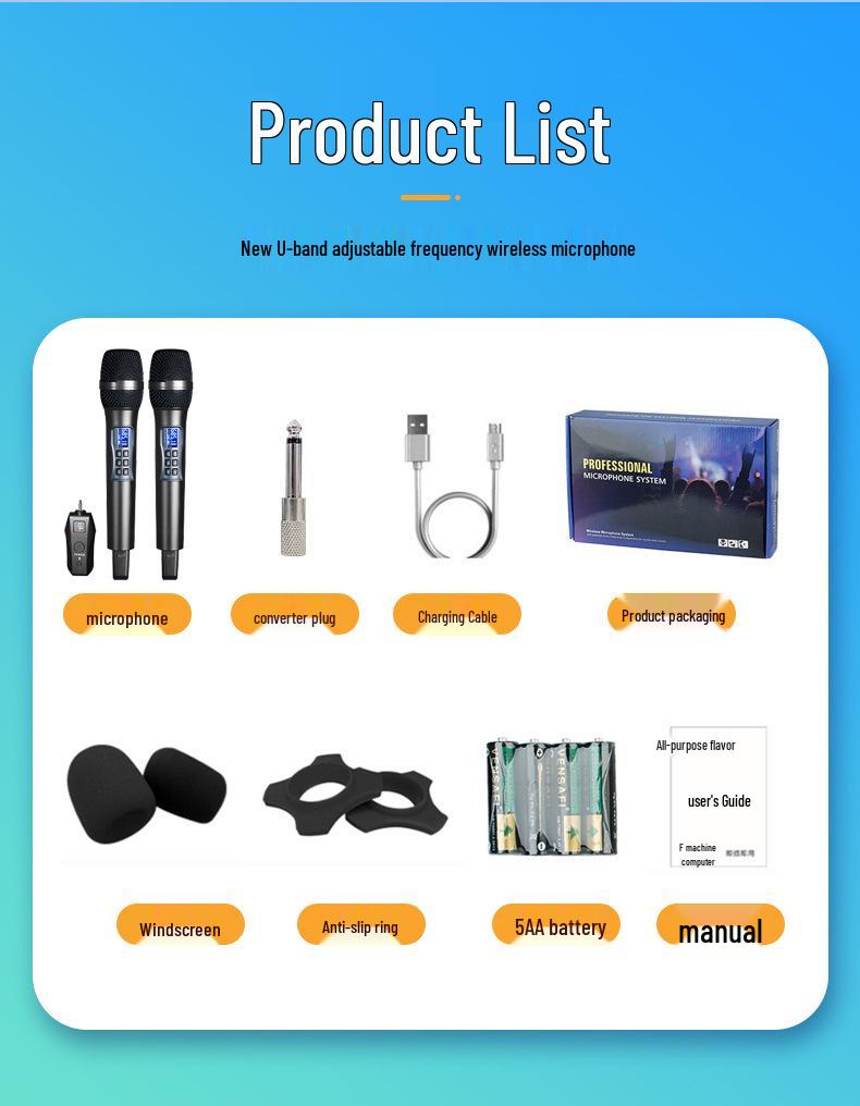 Universal Rechargeable Wireless Bluetooth Microphone with Professional Reverb for Smart Singing and Stage Performance