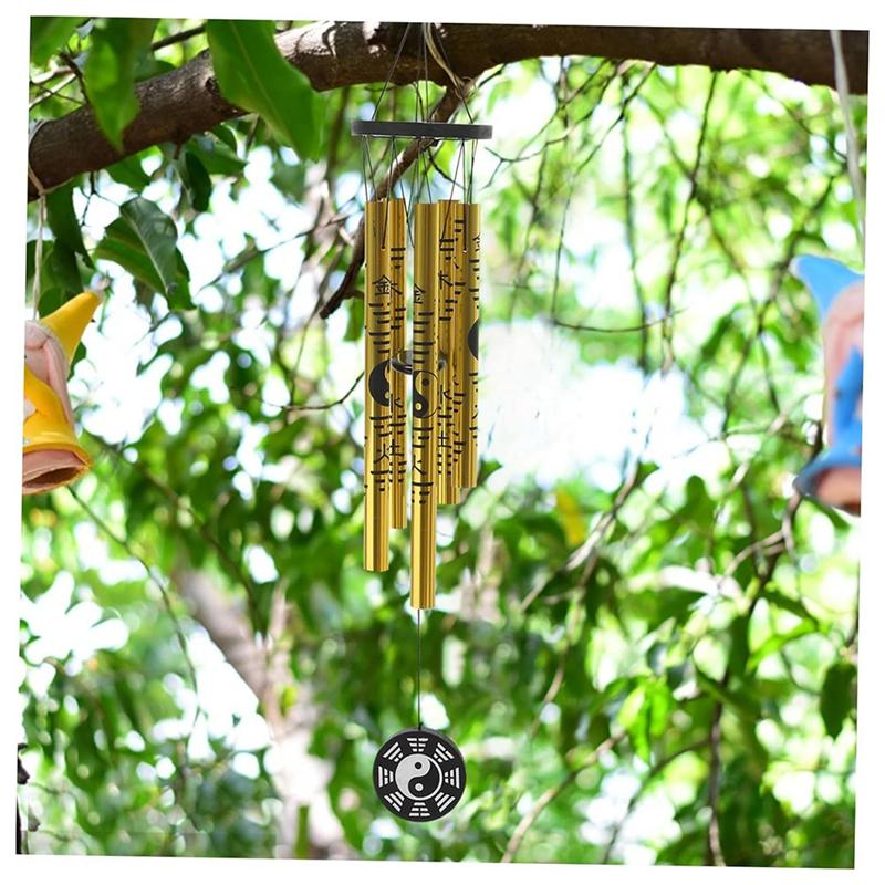 Medium Bagua Wind Chime Pendant Retro Metal Wind Chime Lucky Good Luck Wind Chimes