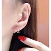 Korean Version of Fashion Temperament V-shaped Diamond Stud Earrings Women's Niche Design Earrings Jewelry
