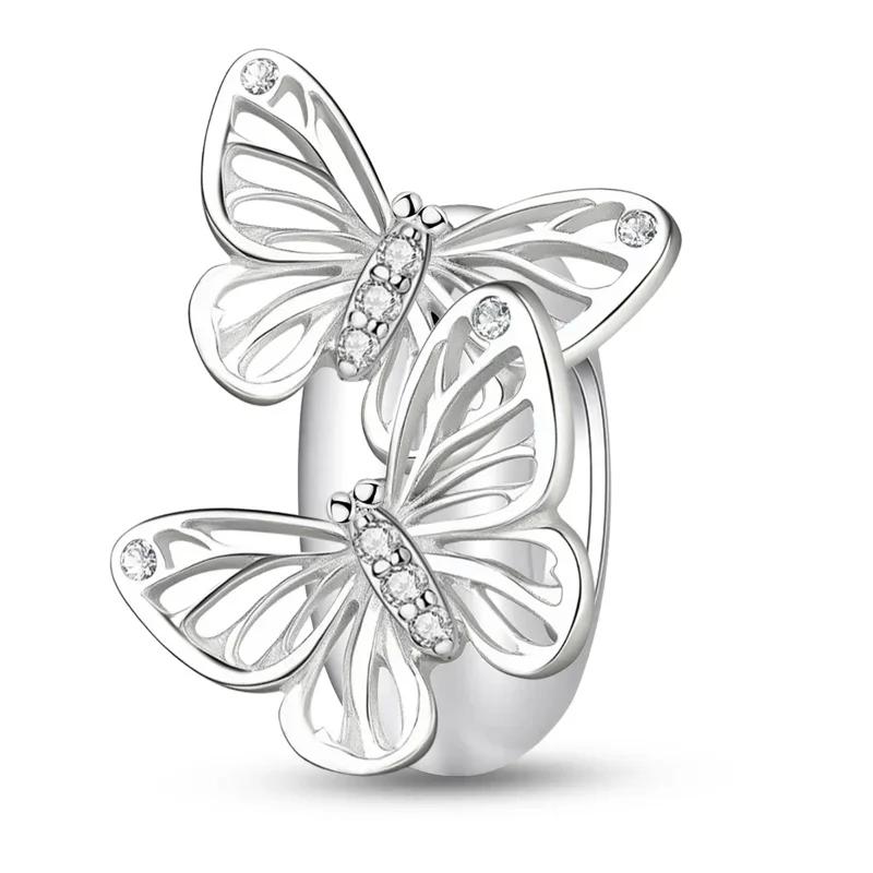 Copper Flower Butterfly Cherry Love Heart Charms Bead Fit Diy Bracelet Making Gift Of High Quality Fine Jewelry