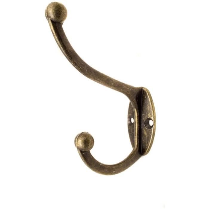 Crochets muraux - Fuxxer - Lot de 5 - Fer - Aspect bronze - Style vintage