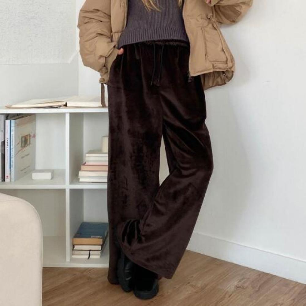 New ArrivalS Open Run Women S Velvet Wide Fit Long pantS