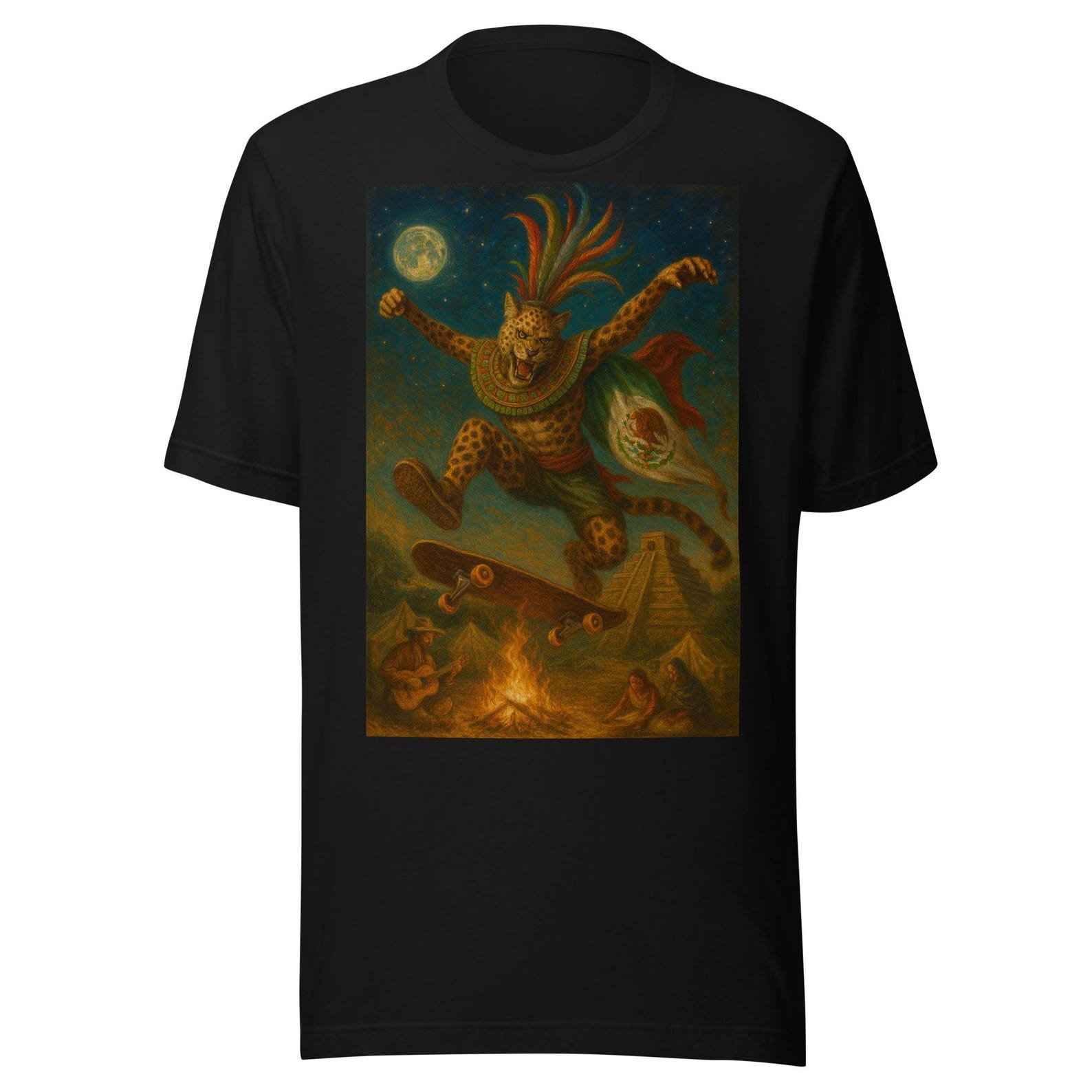 Aztec Calendar Mexican Flag Unisex t-shirt S