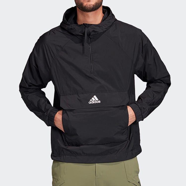 adidas Jackets Men's Black Hooded Moderate Other FI0620