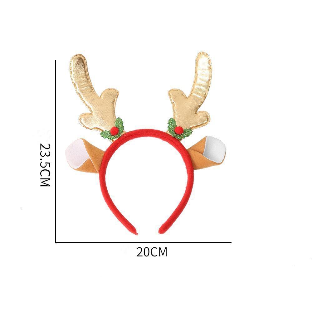 Christmas Festival Dress Headband for Children Adult Elk Antlers Star Santa Claus Birthday Party New Year Headwear Gift for Kids