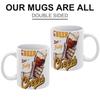 1pc 11oz Beer Lover Ceramic Mug with Double-Sided Print, Perfect Home or Office Cup, Great Humorous Gift for Drinking Fans