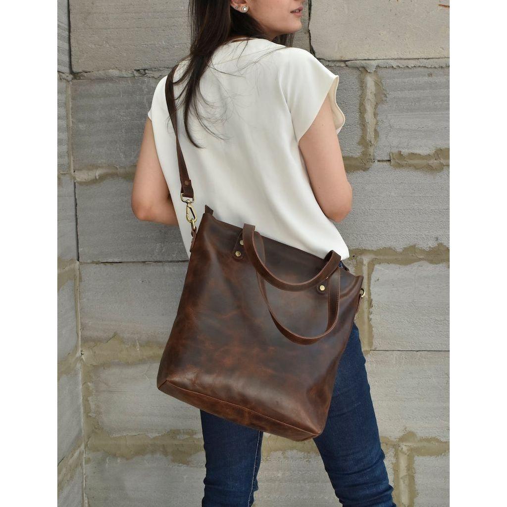leather tote bag for women gift large leather work bag Personalized purse gift genuine leather Shoulder shopper for mother girlfriend laptop