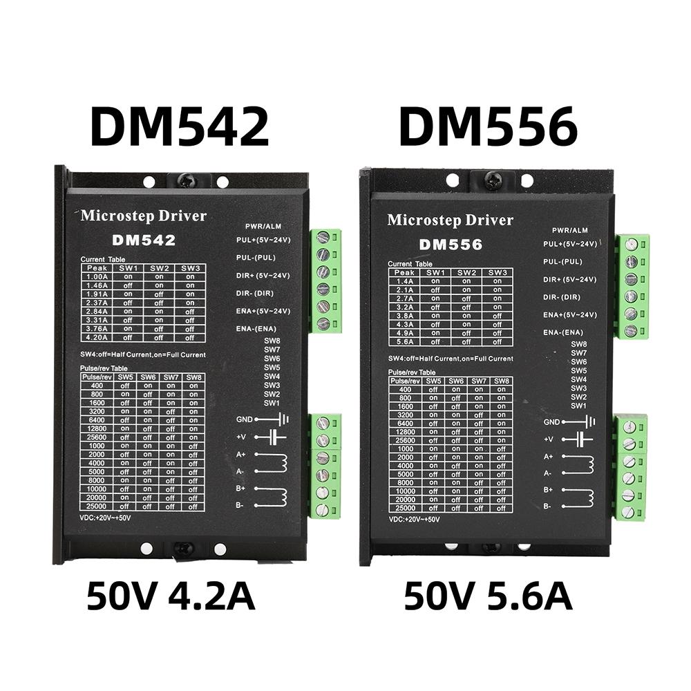 Step Motor Driver DM542 DM556 Microstep 25600 Steps/Rev for NEMA17 NEMA23 Stepper Motor Controller