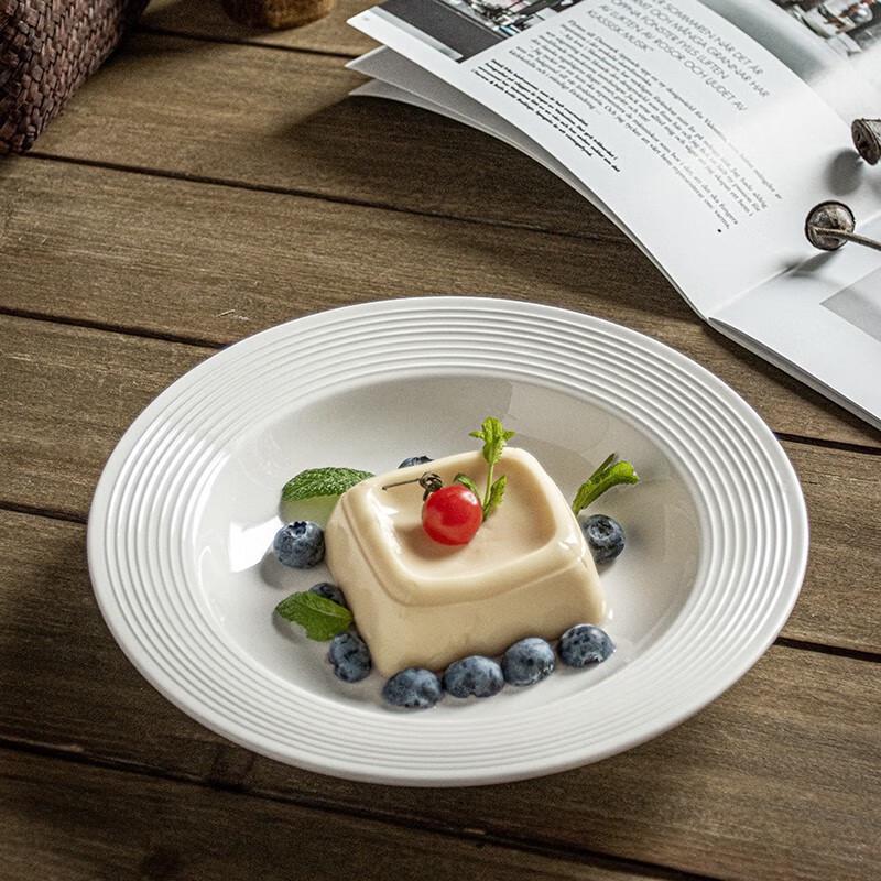 ZISIZ Ceramic Straw Hat Dessert Plate