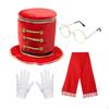 4 Pieces Christmas Santa Costume Set for Adults Creative Versatile Festive