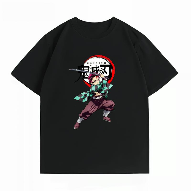 Unisexs Clothing New 100 Cotton Summer TShirt Bandai Demon Slayer Unisexs TShirt Tanjiro Print Casual Unisexs TShirt S