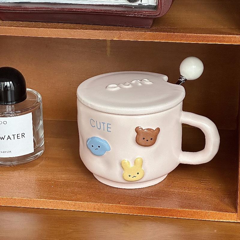 Hochwertige Cartoon-Tasse für beste Freundin Geburtstagsgeschenk für Mädchen Praktische Keramiktasse Frau Geschenk Souvenir