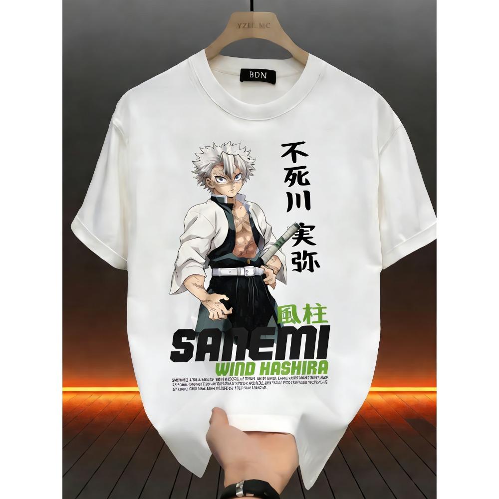 Plus Size Demon Slayer Anime Printed Men and Women Tshirt Casual Parent Child Top Fashion Cotton Harajuku Y2K Summer Street