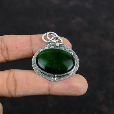 Ciondolo Labradorite Fuoco Verde Ciondolo Pietra Preziosa Autentica Ciondolo in Argento Sterling 925 Gioielli di Design Fatti a Mano Ciondolo Elegante Regali Per Lui