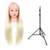 Flecht- und Styling-Mannequinkopf mit gerader Ponyfrisur – Permierbar, Färbbar und Ideal für Friseur- und Schnittübungen