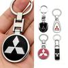 Alloy Car Keychain Key Ring Gift for Mitsubishi ASX Colt LANCER Delica Eclipse Galant L200 PAJERO  Ralliart TRITION